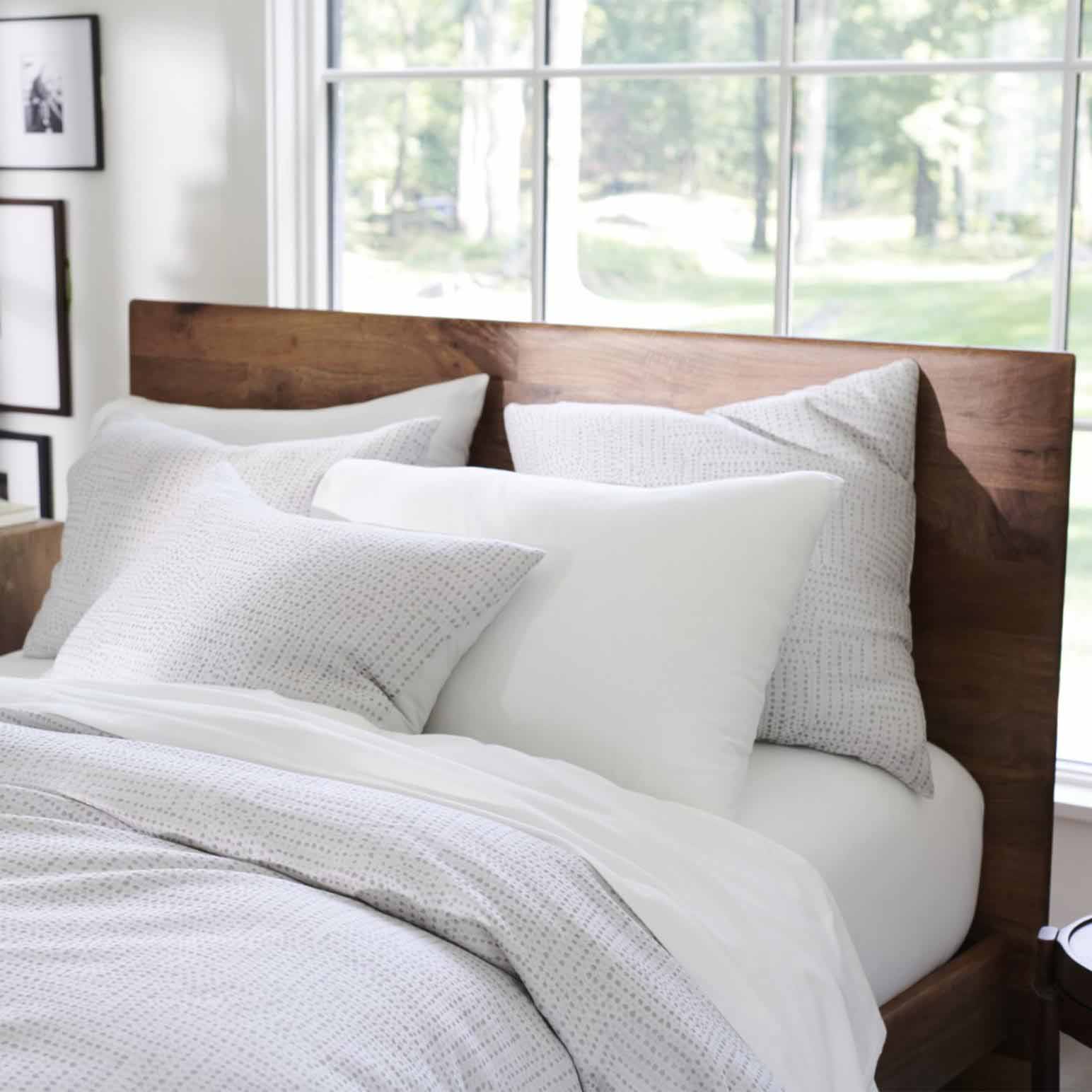 West Elm Tencel Metallic Dots Jacquard Pillow Case